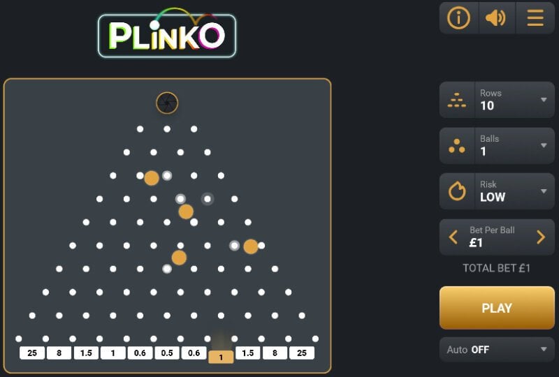 Plinko-spel online